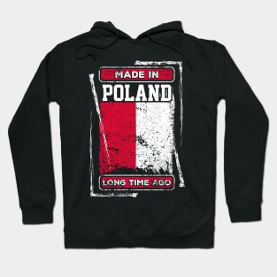 Poland Flag Born Distressed Novelty Gift Hoodie